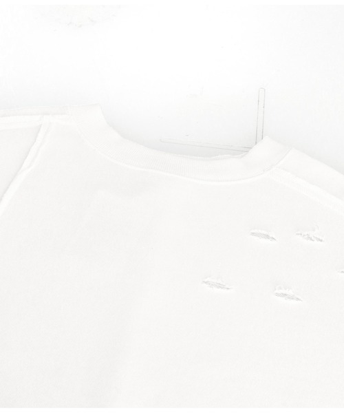 ANAP（アナップ）の「アウトシームダメージ裏毛スウェットトレーナー（スウェット・レディース・ブラック/オフホワイト・FREE）」の18枚目の写真