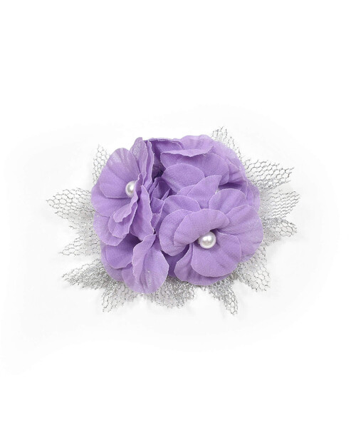 BeBe（ベベ）の「【日本製】パール付きコサージュ（ブローチ/コサージュ・キッズ・ホワイト/パープル・FREE）」の10枚目の写真