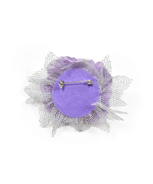 BeBe（ベベ）の「【日本製】パール付きコサージュ（ブローチ/コサージュ・キッズ・ホワイト/パープル・FREE）」の11枚目の写真