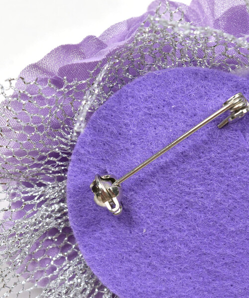 BeBe（ベベ）の「【日本製】パール付きコサージュ（ブローチ/コサージュ・キッズ・ホワイト/パープル・FREE）」の14枚目の写真