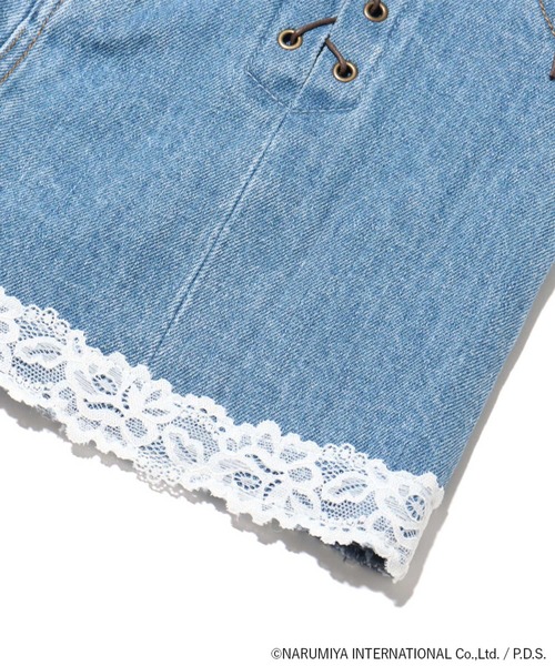 atmos pink（アトモスピンク）の「atmos pink  × ANGEL BLUE ナカムラくんワッペン付き デニムスカート 【SP】（デニムスカート・レディース・インディゴブルー/ライトブルー・S/M）」の10枚目の写真