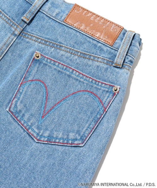 atmos pink（アトモスピンク）の「atmos pink  × ANGEL BLUE ナカムラくんワッペン付き デニムスカート 【SP】（デニムスカート・レディース・インディゴブルー/ライトブルー・S/M）」の11枚目の写真