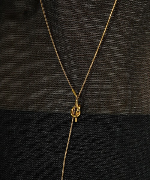 voov（ブーブ）の「【金属アレルギー対応】ノット ロング チェーン サージカル Yネックレス（ネックレス・レディース・シルバー/ゴールド・フリー）」の10枚目の写真
