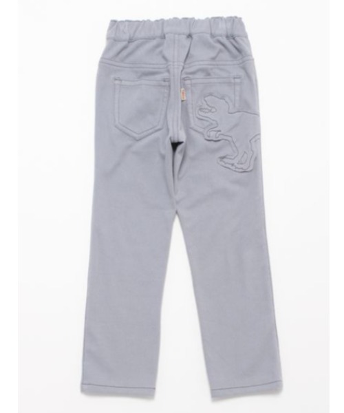 HAKKA KIDS（ハッカキッズ）の「恐竜アップリケストレッチカットツイルパンツ（その他パンツ・キッズ・イエロー/ネイビー/グリーン/グレー・110cm/130cm/100cm/120cm）」の3枚目の写真