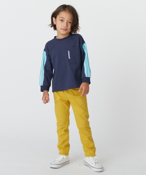 HAKKA KIDS（ハッカキッズ）の「恐竜アップリケストレッチカットツイルパンツ（その他パンツ・キッズ・イエロー/ネイビー/グリーン/グレー・110cm/130cm/100cm/120cm）」の8枚目の写真