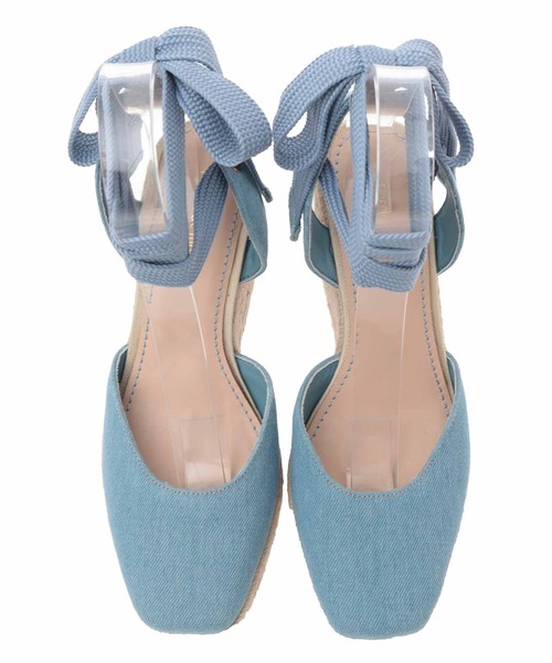 31 Sons de mode(トランテアン ソン ドゥ モード)の「ジュートウェッジサンダル(サンダル・レディース・ライトグリーン/ブラック/サックスブルー・L/M/S)」の17枚目の写真