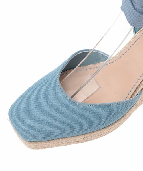 31 Sons de mode(トランテアン ソン ドゥ モード)の「ジュートウェッジサンダル(サンダル・レディース・ライトグリーン/ブラック/サックスブルー・L/M/S)」の15枚目の写真