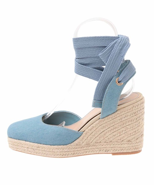 31 Sons de mode(トランテアン ソン ドゥ モード)の「ジュートウェッジサンダル(サンダル・レディース・ライトグリーン/ブラック/サックスブルー・L/M/S)」の21枚目の写真