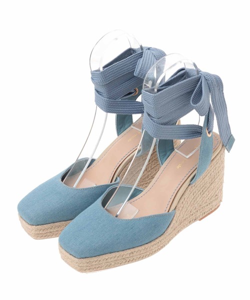 31 Sons de mode(トランテアン ソン ドゥ モード)の「ジュートウェッジサンダル(サンダル・レディース・ライトグリーン/ブラック/サックスブルー・L/M/S)」の11枚目の写真