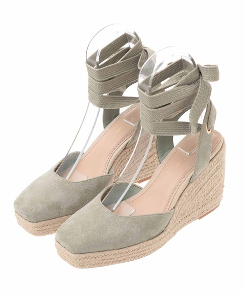 31 Sons de mode(トランテアン ソン ドゥ モード)の「ジュートウェッジサンダル(サンダル・レディース・ライトグリーン/ブラック/サックスブルー・L/M/S)」の12枚目の写真