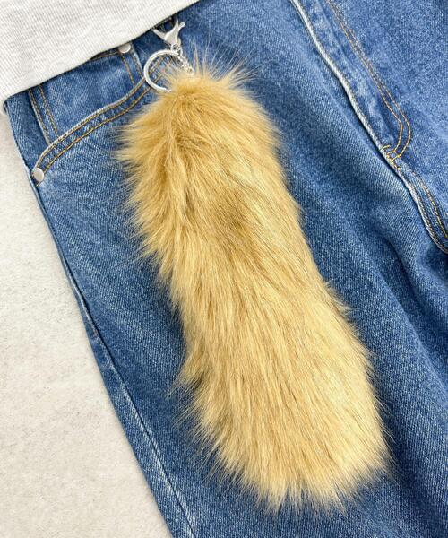 WEGO(ウィゴー)の「WEGO/ファーしっぽキーホルダー(キーホルダー・レディース・ブラック/ホワイト/ベージュ・FREE)」の3枚目の写真