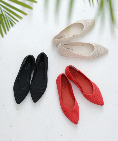 LAKOLE(ラコレ)の「ニットフラットシューズ / 996420(パンプス・レディース・ブラック/レッド/アイボリー・MEDIUM/LARGE/SMALL)」の18枚目の写真