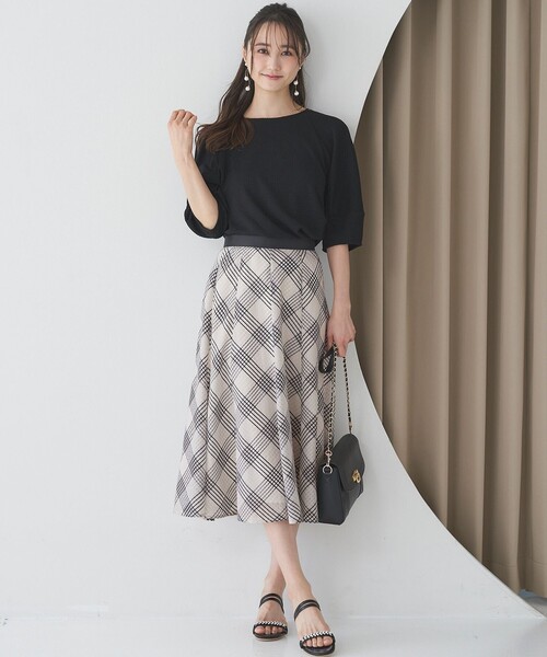 関税送料込♪EMPORIO ARMANI/チェック フリンジ スカート URBAN RESEARCH Sonny Label スカート 「低身長向けも展開