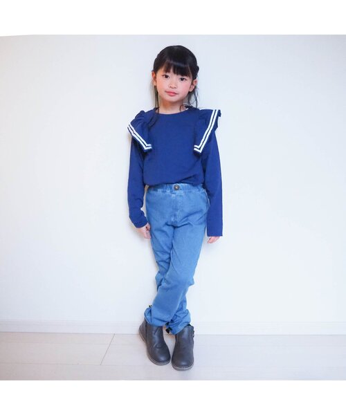 gommeフリルTEE セール】【WEB限定】セーラーフリルTシャツ（Tシャツ/カットソー