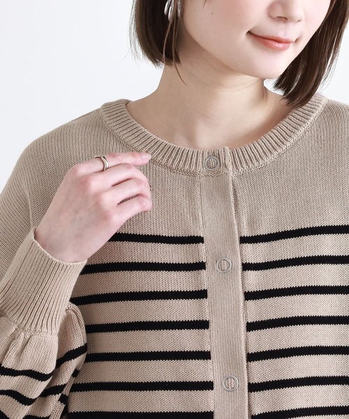 n'OrLABEL(ノアールレーベル)の「【廃盤】『前後2wayボーダーカーディガン』(カーディガン/ボレロ・レディース・ネイビー/ライトベージュ・FREE)」の21枚目の写真