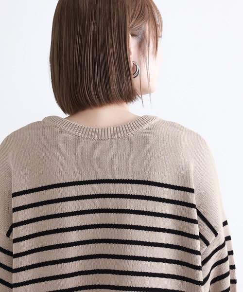 n'OrLABEL(ノアールレーベル)の「【廃盤】『前後2wayボーダーカーディガン』(カーディガン/ボレロ・レディース・ネイビー/ライトベージュ・FREE)」の20枚目の写真