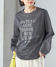 ローズ ペトール ロング スリーブ プリント TEE