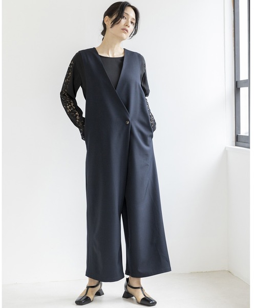 OSMOSIS(オズモーシス)の「ラップオールインワン(ワンピース・レディース・ネイビー/ブラック/ベージュ・ONE SIZE)」の3枚目の写真