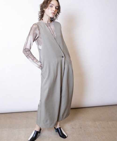 OSMOSIS(オズモーシス)の「ラップオールインワン(ワンピース・レディース・ネイビー/ブラック/ベージュ・ONE SIZE)」の19枚目の写真