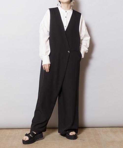 OSMOSIS(オズモーシス)の「ラップオールインワン(ワンピース・レディース・ネイビー/ブラック/ベージュ・ONE SIZE)」の6枚目の写真