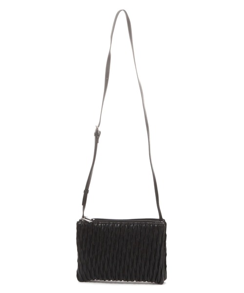 LAKOLE（ラコレ）の「ランダムプリーツパデットショルダーバッグ / 100206（ショルダーバッグ・レディース・ブラック/オフホワイト/その他1/ライトグリーン・FREE）」の5枚目の写真