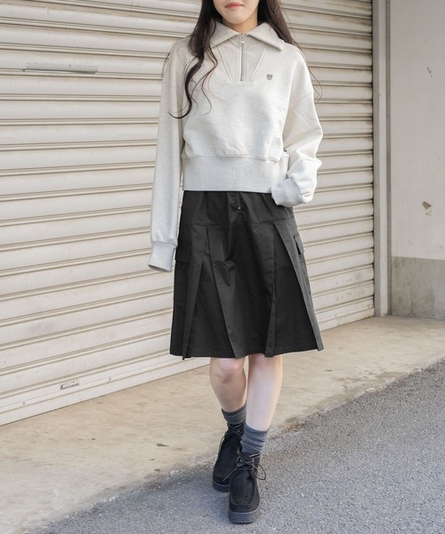 3.3 Field Trip （3.3フィールドトリップ）の「3.3 Field Trip／ポケットナイロンスカート 2103557（スカート・レディース・グレー/ネイビー・FREE）」の3枚目の写真