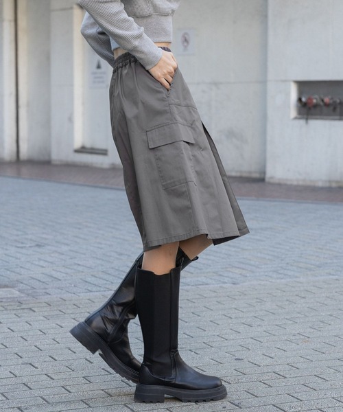 3.3 Field Trip （3.3フィールドトリップ）の「3.3 Field Trip／ポケットナイロンスカート 2103557（スカート・レディース・グレー/ネイビー・FREE）」の10枚目の写真