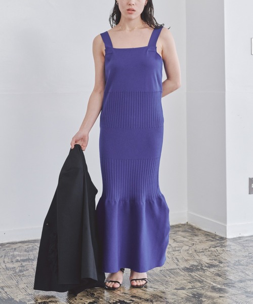 【セール】MIX編みニットワンピース（ワンピース）｜TEVALT（ヴァレット）