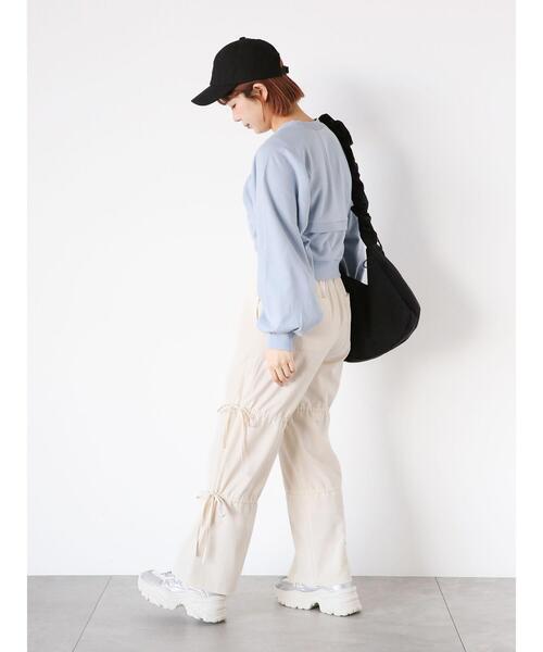 ehka sopo(エヘカソポ)の「リボンドロストパンツ(その他パンツ・レディース・ブラック/ベージュ/キナリ・F)」の5枚目の写真