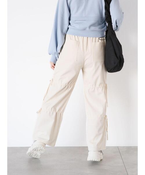 ehka sopo(エヘカソポ)の「リボンドロストパンツ(その他パンツ・レディース・ブラック/ベージュ/キナリ・F)」の7枚目の写真