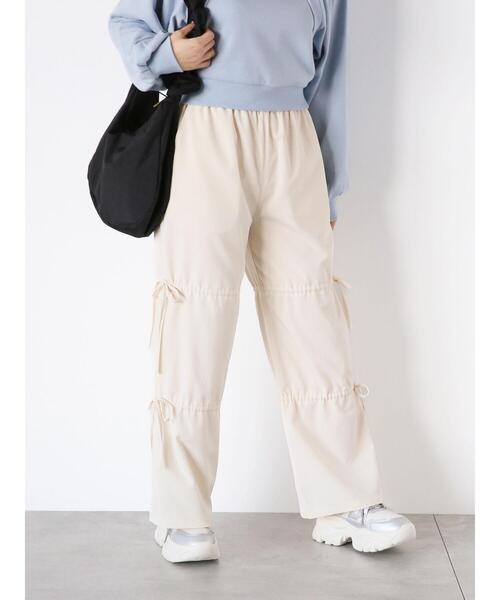 ehka sopo(エヘカソポ)の「リボンドロストパンツ(その他パンツ・レディース・ブラック/ベージュ/キナリ・F)」の8枚目の写真