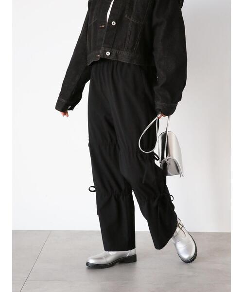 ehka sopo(エヘカソポ)の「リボンドロストパンツ(その他パンツ・レディース・ブラック/ベージュ/キナリ・F)」の12枚目の写真