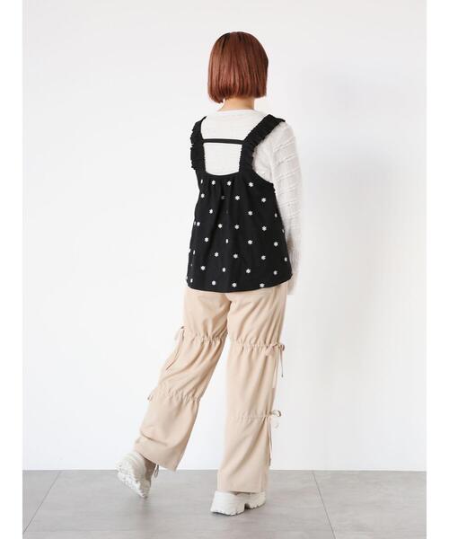 ehka sopo(エヘカソポ)の「リボンドロストパンツ(その他パンツ・レディース・ブラック/ベージュ/キナリ・F)」の16枚目の写真
