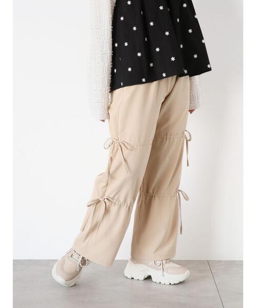 ehka sopo(エヘカソポ)の「リボンドロストパンツ(その他パンツ・レディース・ブラック/ベージュ/キナリ・F)」の17枚目の写真