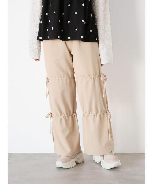 ehka sopo(エヘカソポ)の「リボンドロストパンツ(その他パンツ・レディース・ブラック/ベージュ/キナリ・F)」の18枚目の写真