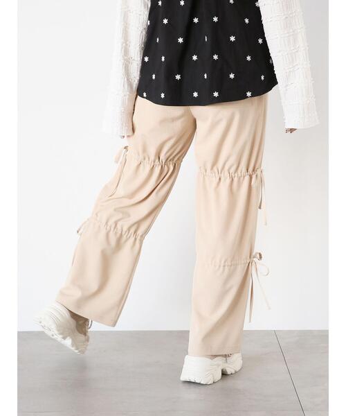 ehka sopo(エヘカソポ)の「リボンドロストパンツ(その他パンツ・レディース・ブラック/ベージュ/キナリ・F)」の19枚目の写真