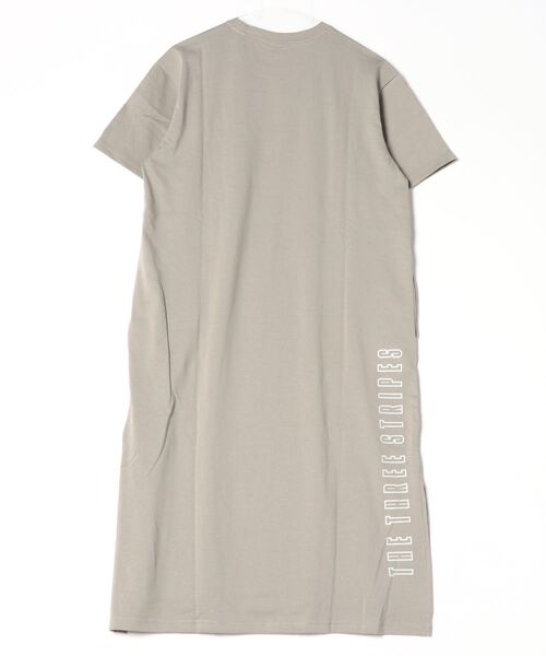 adidas（アディダス）の「アディダス adidas ワーディング ルーズフィット シングルジャージー Tシャツワンピース（シャツワンピース・レディース・グリーン/ホワイト/ダークグレー・S/M/L/XL）」の4枚目の写真