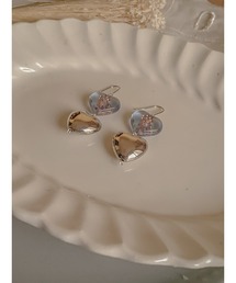 【Occhocochoi】Czechbees Heart×Heart silver pierce(MA)
