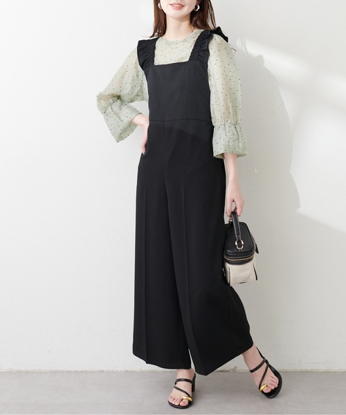 natural couture(ナチュラルクチュール)の「変わり織りシアー素材ブラウス(シャツ/ブラウス・レディース・ブラック/オフホワイト/ミント/ライトベージュ・FREE)」の18枚目の写真