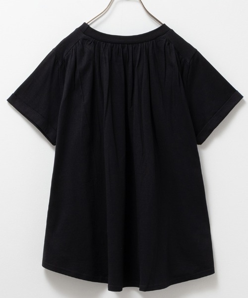 Howdy Marie(ハウディ―マリー)の「Howdy Marie ハウディーマリー ギャザーTシャツ(Tシャツ/カットソー・レディース・ブラック/ホワイト/モカ・フリー)」の13枚目の写真