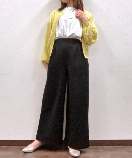 Howdy Marie(ハウディ―マリー)の「Howdy Marie ハウディーマリー ギャザーTシャツ(Tシャツ/カットソー・レディース・ブラック/ホワイト/モカ・フリー)」の17枚目の写真