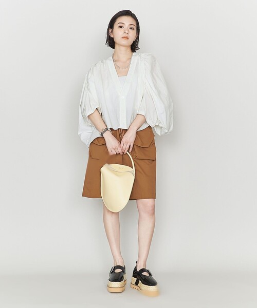 ASTRAET◆3ボタンキモノスリーブVネックブラウス/--/コットン/WHT/5421-270-0255 ASTRAET（アストラット）の「＜ASTRAET＞3ボタン キモノスリーブ
