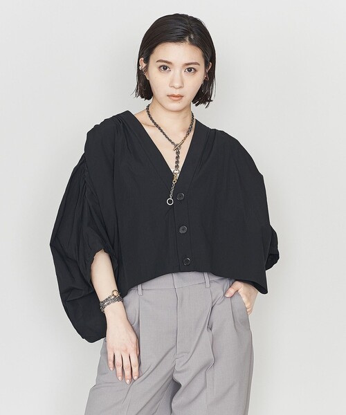 ASTRAET◆3ボタンキモノスリーブVネックブラウス/--/コットン/WHT/5421-270-0255 ASTRAET（アストラット）の「＜ASTRAET＞3ボタン キモノスリーブ