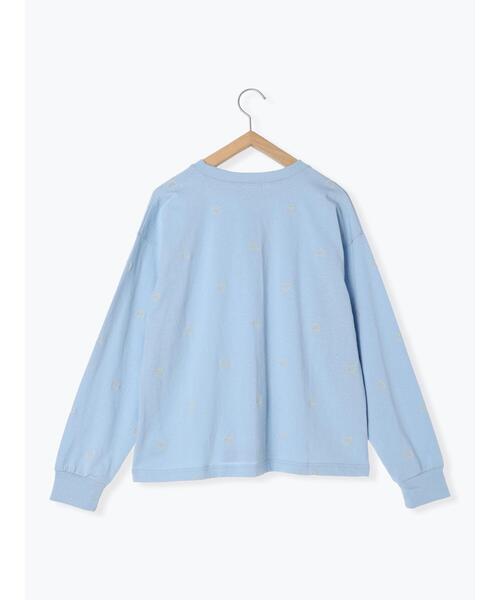 ehka sopo（エヘカソポ）の「ハート刺繍ロンT（Tシャツ/カットソー・レディース・サックスブルー/ブラック/オフホワイト・F）」の9枚目の写真
