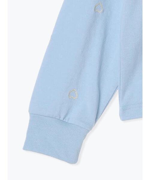 ehka sopo（エヘカソポ）の「ハート刺繍ロンT（Tシャツ/カットソー・レディース・サックスブルー/ブラック/オフホワイト・F）」の11枚目の写真