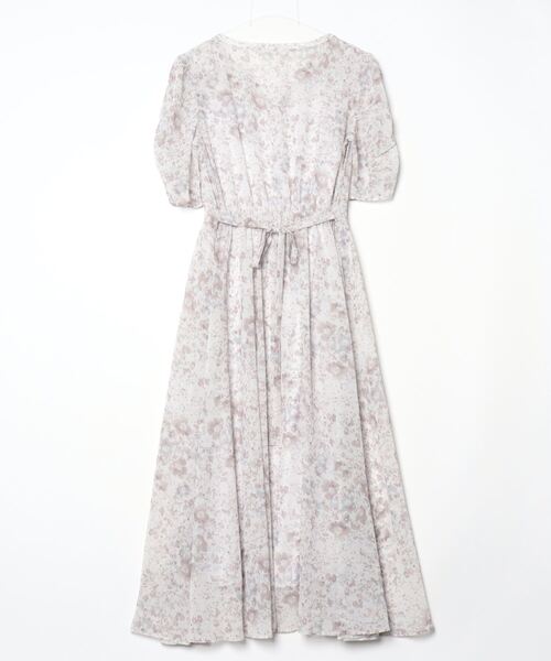 LAISSE PASSE（レッセパッセ）の「MIXフラワープリントワンピース（ワンピース・レディース・サックスブルー系/ベージュ・MEDIUM/SMALL）」の9枚目の写真