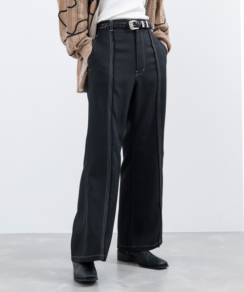 JUNRED（ジュンレッド）の「センターフリンジスーパーフレアパンツ（その他パンツ・メンズ・チャコールグレー/ブラック/グリーン/オレンジ・L/M/S）」の7枚目の写真