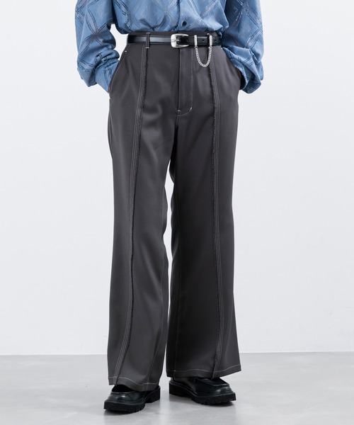 JUNRED（ジュンレッド）の「センターフリンジスーパーフレアパンツ（その他パンツ・メンズ・チャコールグレー/ブラック/グリーン/オレンジ・L/M/S）」の10枚目の写真