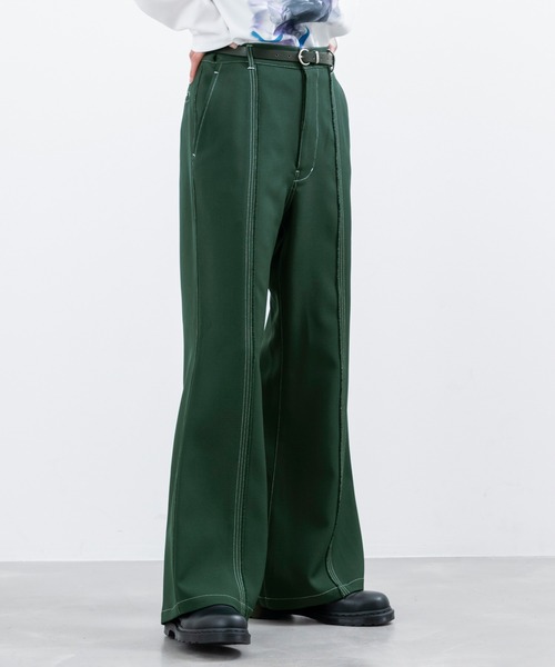 JUNRED（ジュンレッド）の「センターフリンジスーパーフレアパンツ（その他パンツ・メンズ・チャコールグレー/ブラック/グリーン/オレンジ・L/M/S）」の12枚目の写真