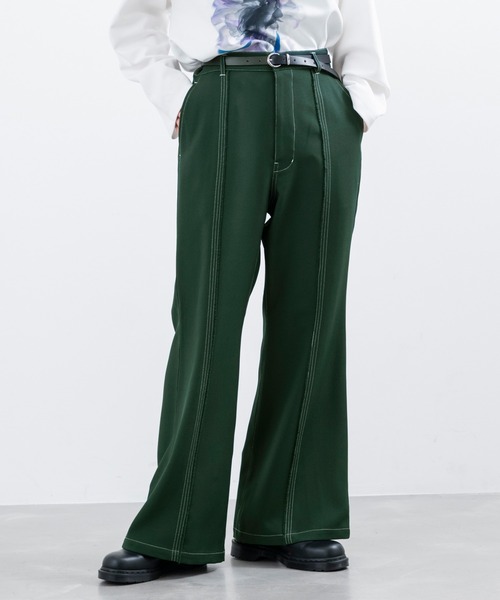 JUNRED（ジュンレッド）の「センターフリンジスーパーフレアパンツ（その他パンツ・メンズ・チャコールグレー/ブラック/グリーン/オレンジ・L/M/S）」の14枚目の写真